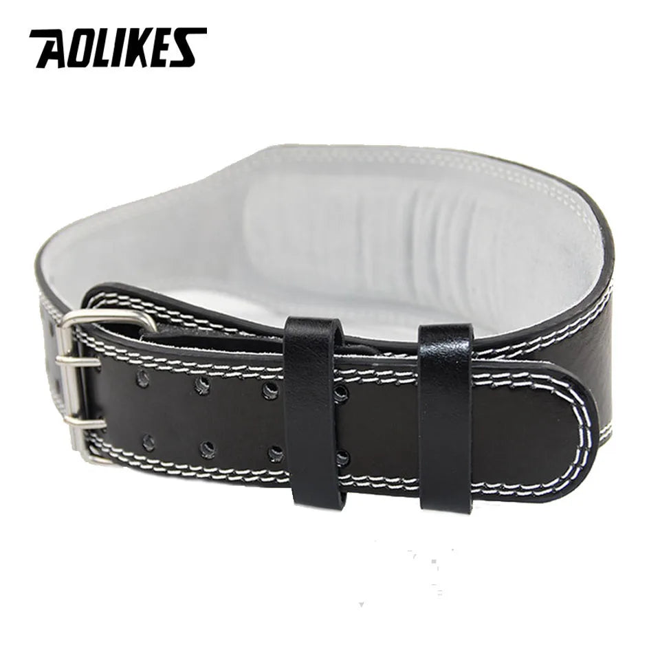 AOLIKES Wide Weightlifting Belt for Back Support & Core Stability – JB-Muscle™ Leather Powerlifting Belt for Bodybuilding, Strength Training & Gym Performance