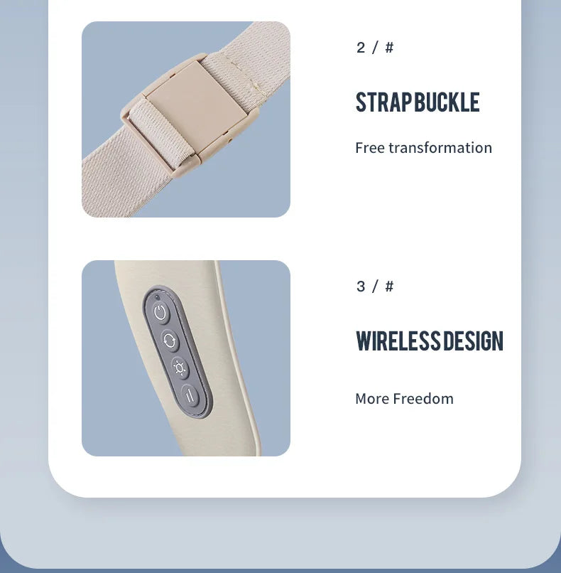 Wireless Neck and Back Massager for Pain Relief & Muscle Relaxation – JB-Muscle™ Cordless Neck, Shoulder & Trapezius Kneading Massage Shawl for Stress, Stiffness & Post-Workout Recovery