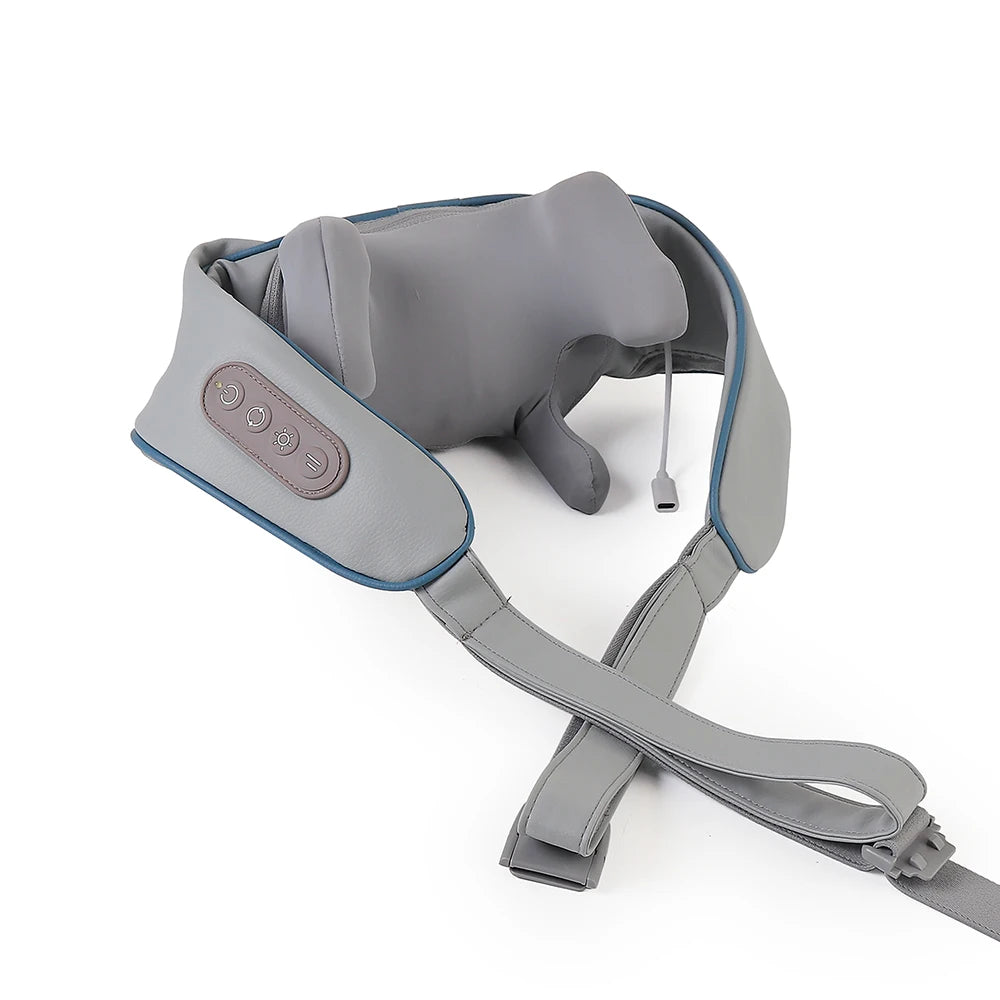 Wireless Neck and Back Massager for Pain Relief & Muscle Relaxation – JB-Muscle™ Cordless Neck, Shoulder & Trapezius Kneading Massage Shawl for Stress, Stiffness & Post-Workout Recovery