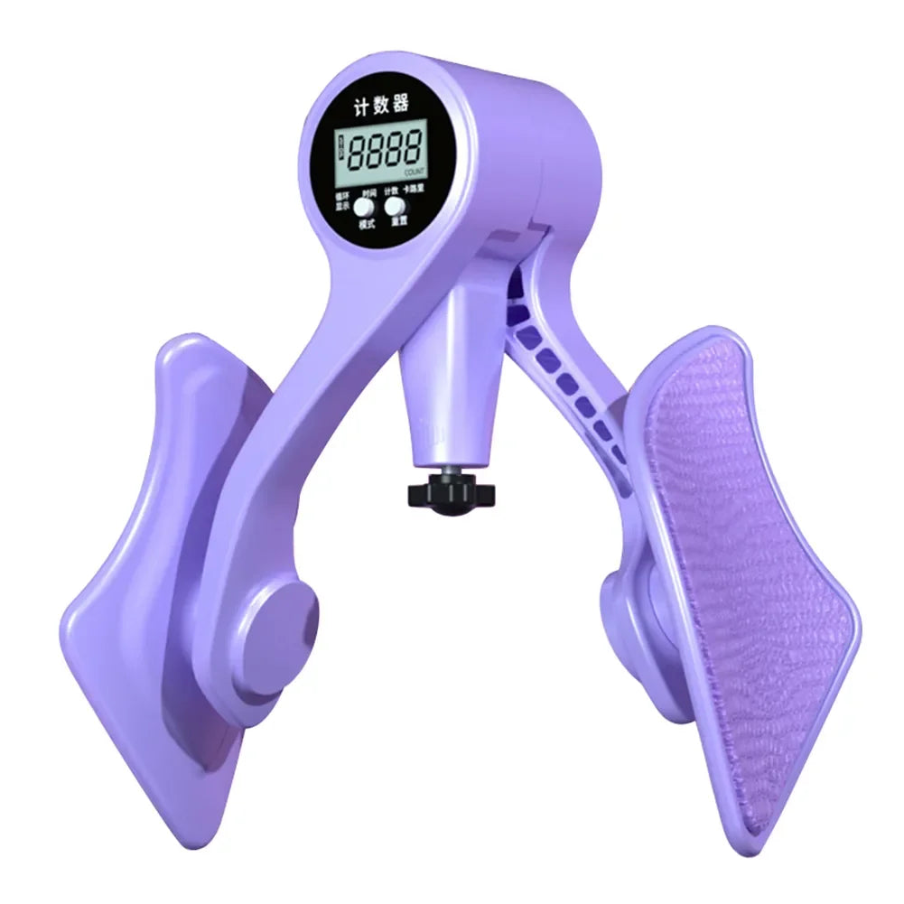 JB Muscle™ Adjustable Digital Counter Hip Trainer, offering stronger pelvic floor and leg muscles with curved padded grips and customizable strength settings for a personalized workout. Ideal for enhancing your fitness routine as a versatile pelvic floor muscle trainer.