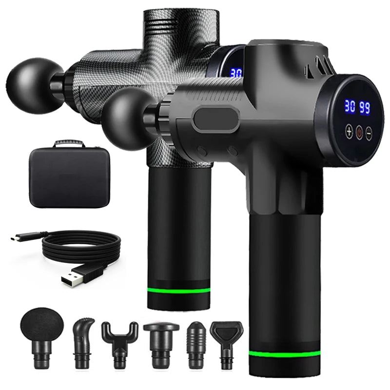 JB-Muscle™ 30 Level Massage Gun for Deep Tissue Muscle Recovery, Fascia Therapy & Pain Relief – Quiet Percussion Massager for Men & Women