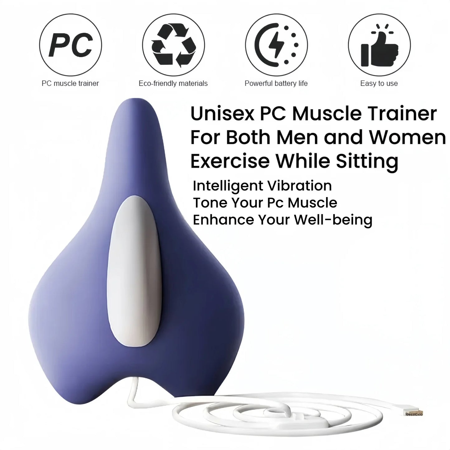 JB-Muscle™ Pelvic Floor Muscle Trainer for Men & Women – USB Rechargeable Kegel Exerciser for Bladder Control, Core Strength & Butt Lift | 4 Vibration Modes Electric Sphincter Trainer
