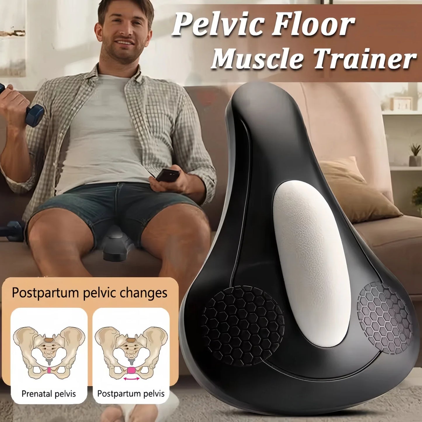 JB-Muscle™ Pelvic Floor Muscle Trainer for Men & Women – USB Rechargeable Kegel Exerciser for Bladder Control, Core Strength & Butt Lift | 4 Vibration Modes Electric Sphincter Trainer
