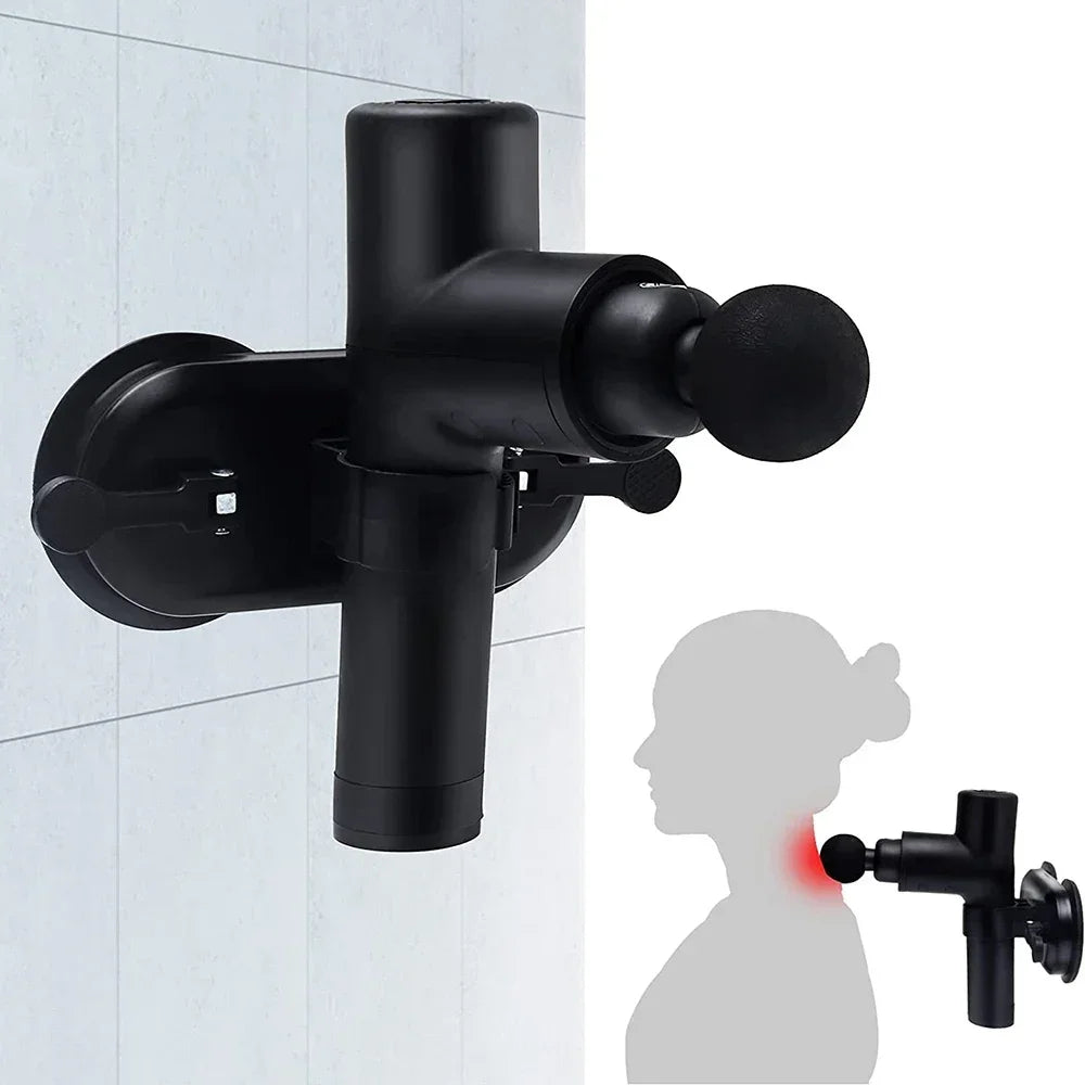 JB-Muscle™ Massage Gun Bracket with Double Suction Base – Hands-Free Fascia Gun Holder for Muscle Recovery, Deep Tissue Massage & Home Gym Use