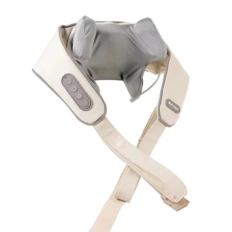 Wireless Neck and Back Massager for Pain Relief & Muscle Relaxation – JB-Muscle™ Cordless Neck, Shoulder & Trapezius Kneading Massage Shawl for Stress, Stiffness & Post-Workout Recovery