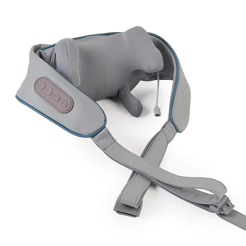 Wireless Neck and Back Massager for Pain Relief & Muscle Relaxation – JB-Muscle™ Cordless Neck, Shoulder & Trapezius Kneading Massage Shawl for Stress, Stiffness & Post-Workout Recovery