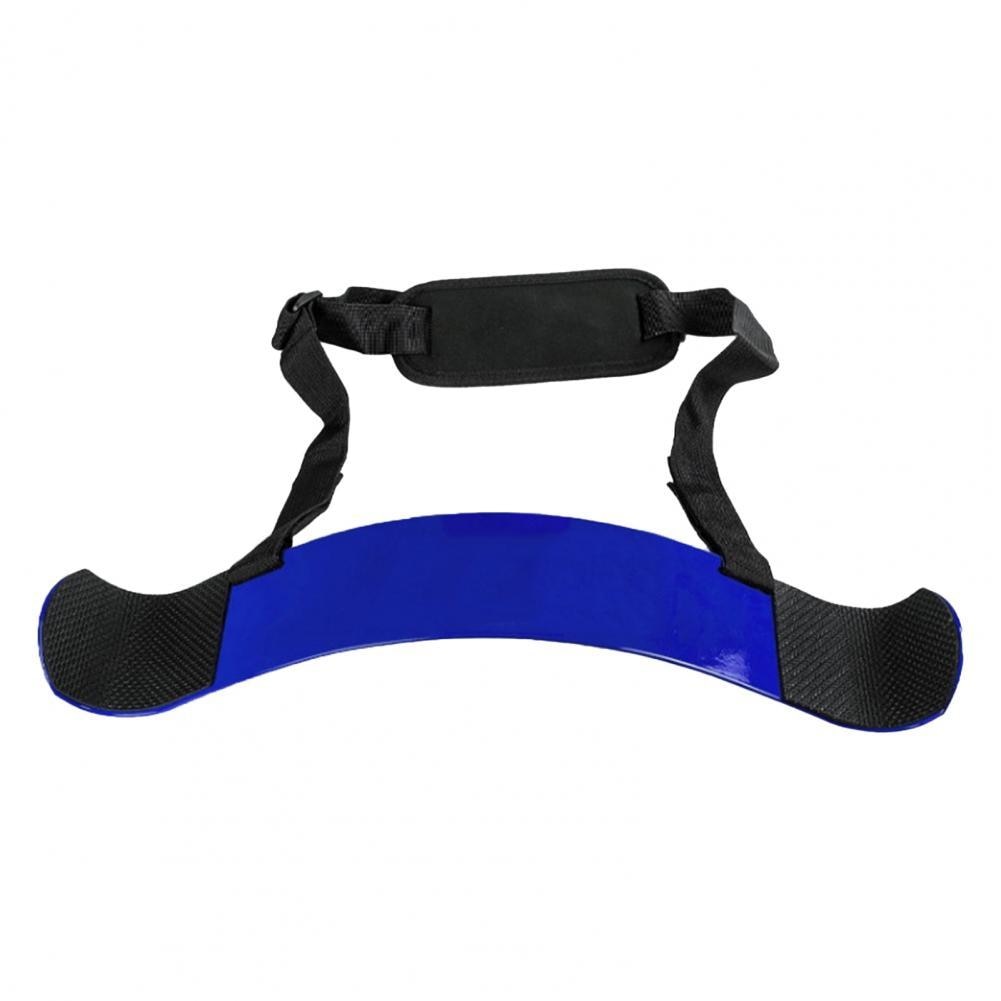 Introducing the JB Muscle™ Arm Blaster: Bicep Isolator, a blue and black fitness tool from JB Muscle engineered to support your elbows during strength training exercises. This Arm Blaster is perfect for promoting optimal bicep growth, ensuring you target your muscles with precision and efficiency.
