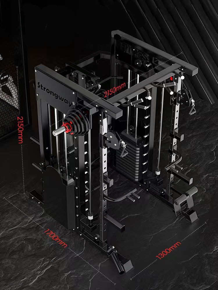 JB-Muscle™ Strongway Multi Gym Smith Machine Cage with Dual Cable System & 177KG Weight Stack – Full Home Gym Power Cage