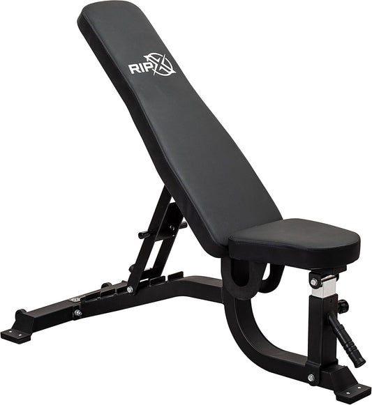 RIP X Fully Adjustable Flat | Incline | Decline FID Weight Bench – JB-Muscle™ Heavy-Duty Adjustable Bench for Home Gym & Strength Training