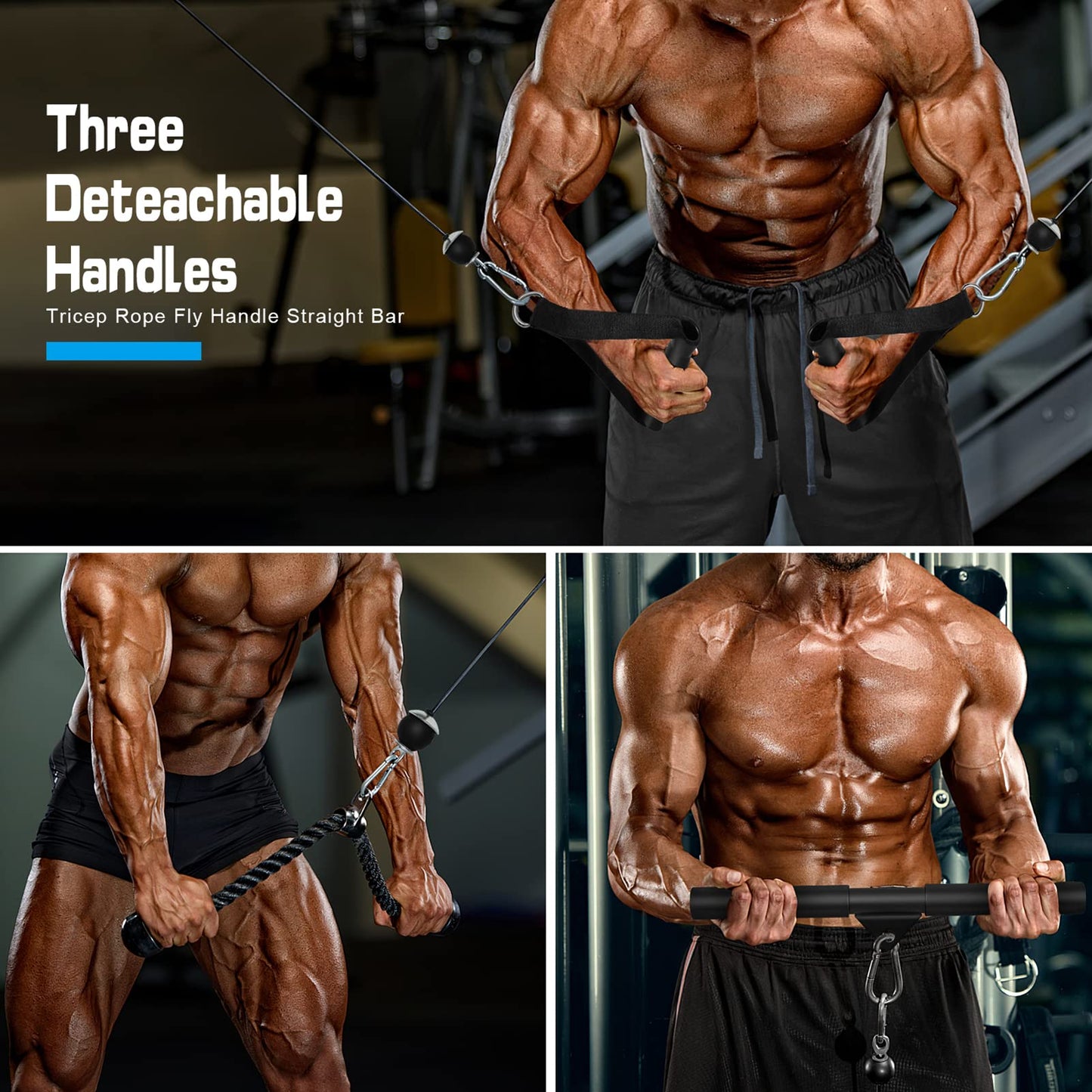 SERTT Weight Cable Pulley System Gym – JB-Muscle™ Upgraded LAT Pull Down, Biceps & Triceps Training Kit for Home Gym Strength, Muscle Growth & Full-Body Workouts