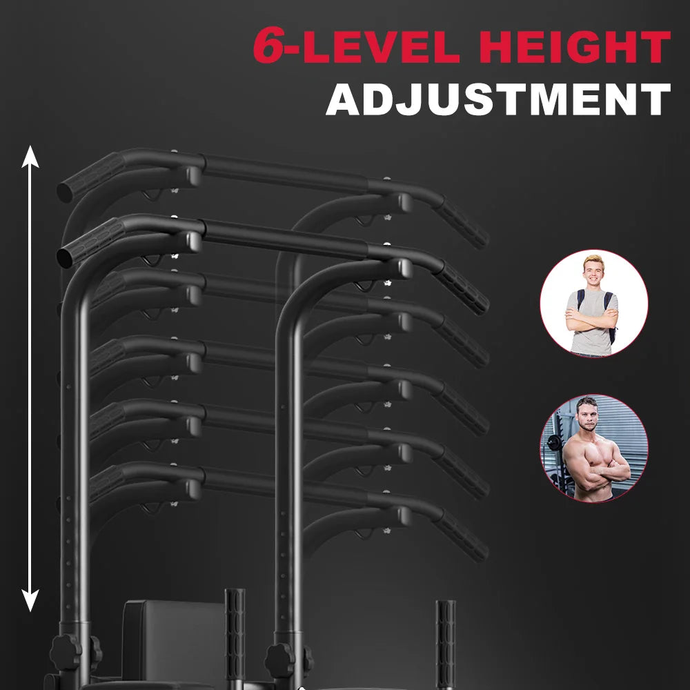 Power Tower Dip Station Pull Up Bar Adjustable Multi-Function Power Tower for Home Gym Strength Training, Push Ups, Dips, Pull Ups & Ab Workouts – JB-Muscle™  Heavy-Duty Fitness Equipment