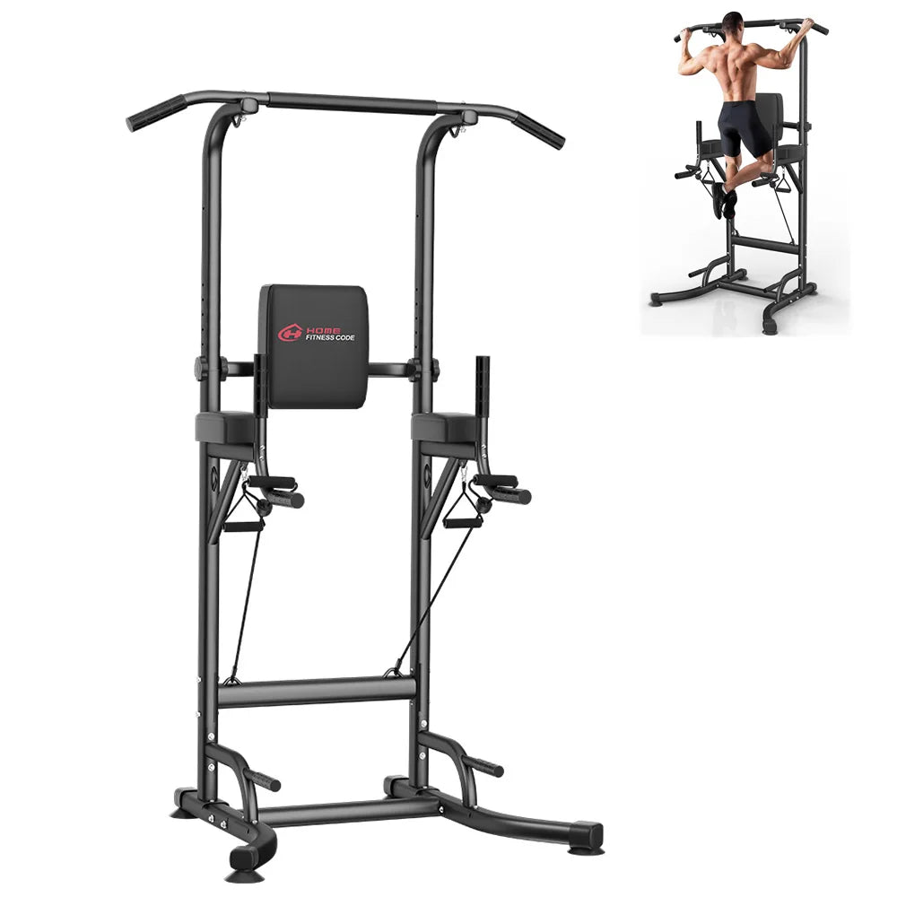 Power Tower Dip Station Pull Up Bar Adjustable Multi-Function Power Tower for Home Gym Strength Training, Push Ups, Dips, Pull Ups & Ab Workouts – JB-Muscle™  Heavy-Duty Fitness Equipment