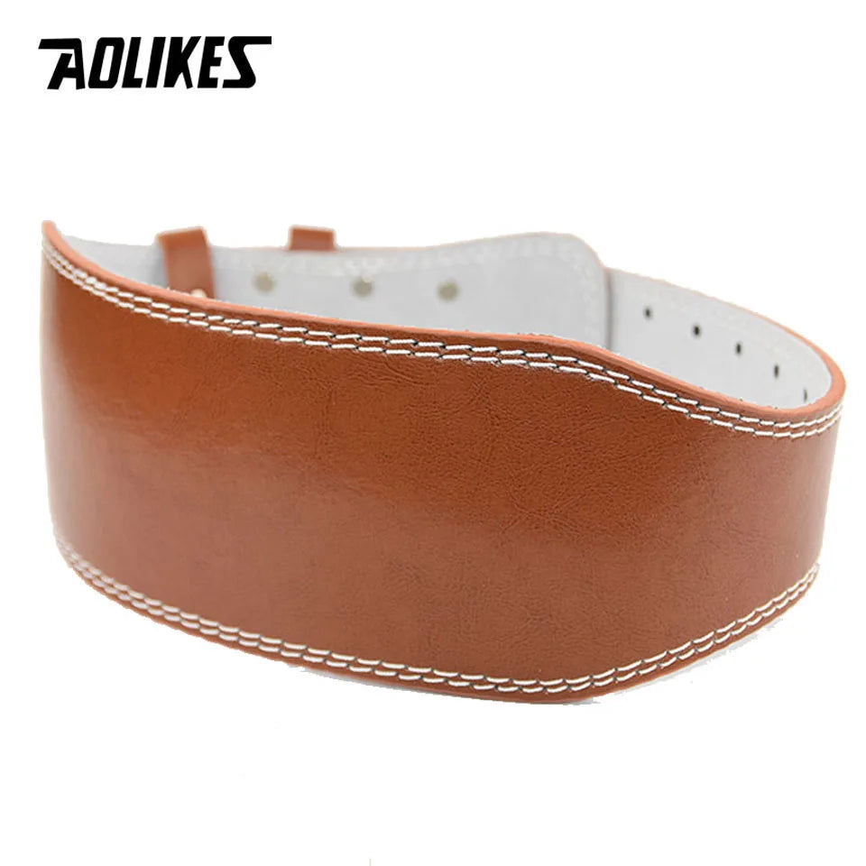 AOLIKES Wide Weightlifting Belt for Back Support & Core Stability – JB-Muscle™ Leather Powerlifting Belt for Bodybuilding, Strength Training & Gym Performance