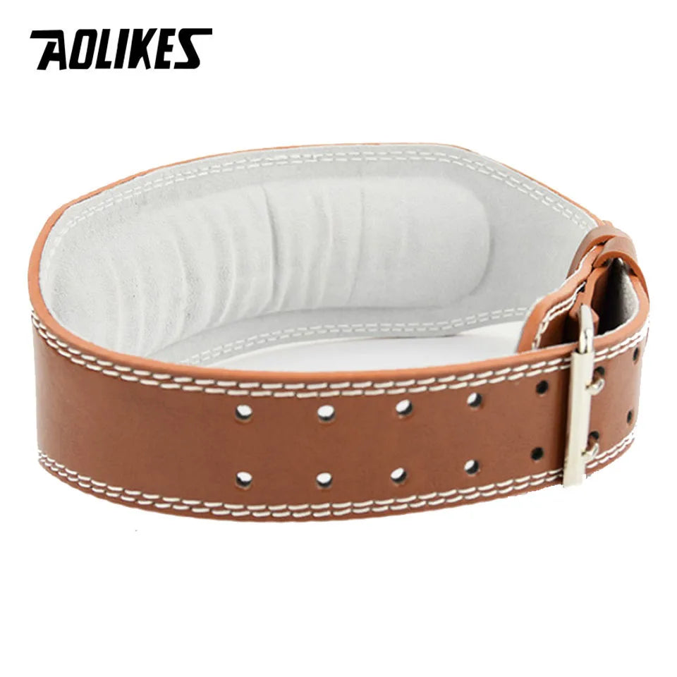 AOLIKES Wide Weightlifting Belt for Back Support & Core Stability – JB-Muscle™ Leather Powerlifting Belt for Bodybuilding, Strength Training & Gym Performance