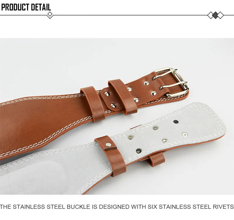 AOLIKES Wide Weightlifting Belt for Back Support & Core Stability – JB-Muscle™ Leather Powerlifting Belt for Bodybuilding, Strength Training & Gym Performance