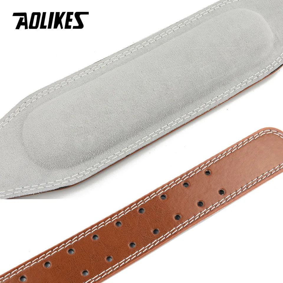 AOLIKES Wide Weightlifting Belt for Back Support & Core Stability – JB-Muscle™ Leather Powerlifting Belt for Bodybuilding, Strength Training & Gym Performance