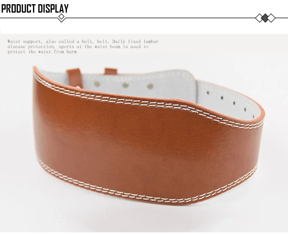 AOLIKES Wide Weightlifting Belt for Back Support & Core Stability – JB-Muscle™ Leather Powerlifting Belt for Bodybuilding, Strength Training & Gym Performance