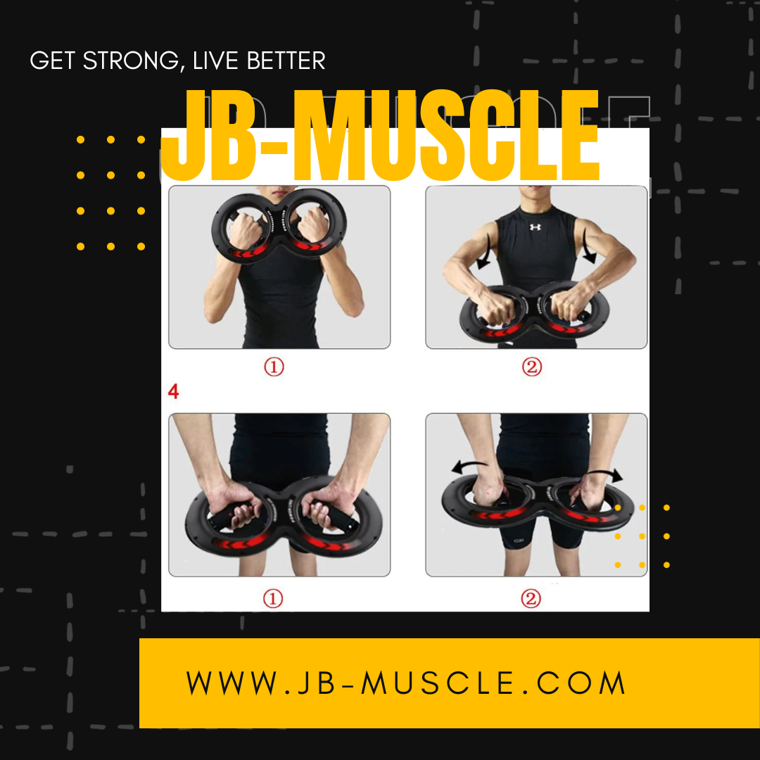 Improve grip strength and forearm muscles with the JB Muscle™ Forearm Trainer.