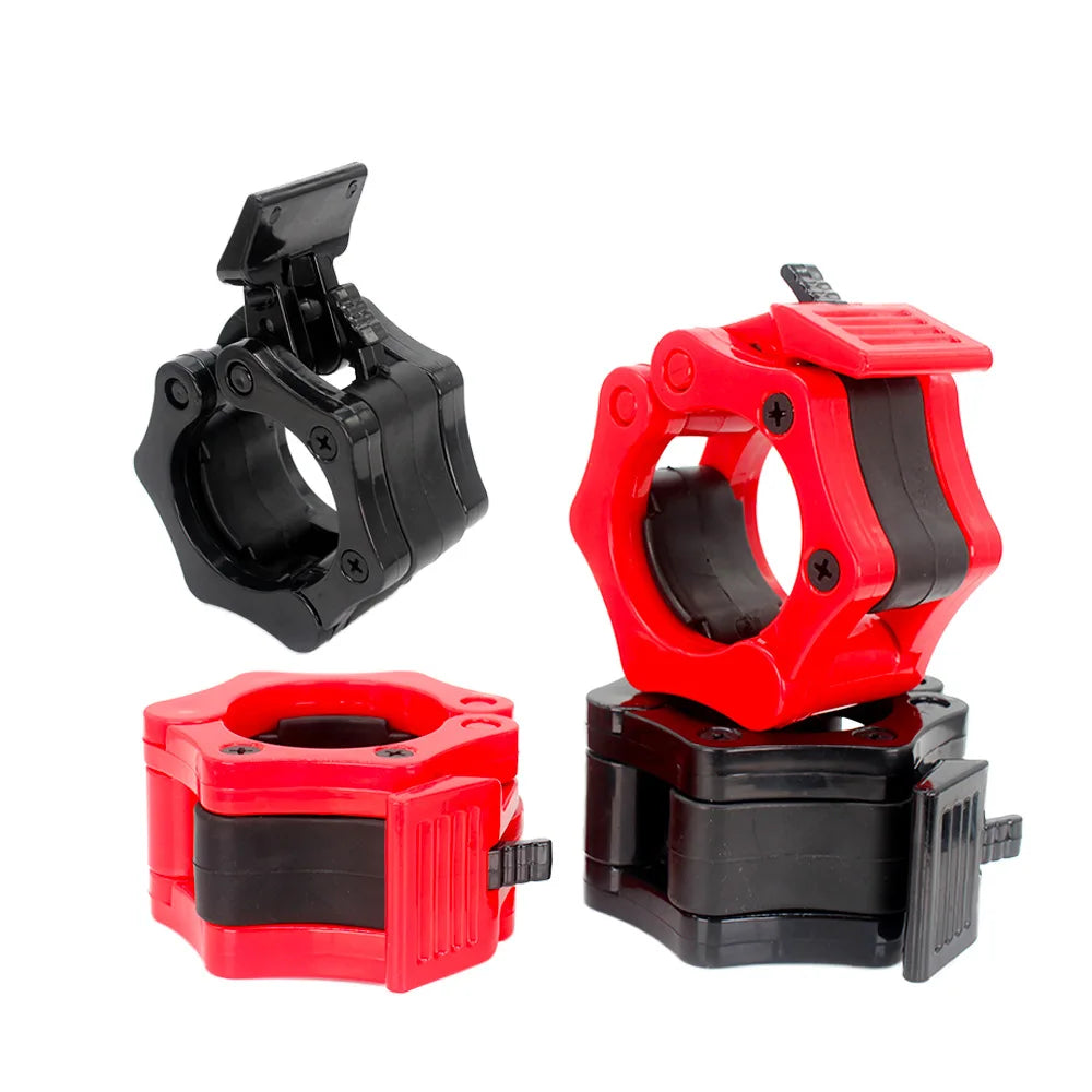 Pair of Barbell Collars Locking Clips for 25mm & 50mm Bars – JB-Muscle™ Quick-Release Dumbbell & Barbell Clamps for Secure Weight Lifting, Bodybuilding & Powerlifting Safety