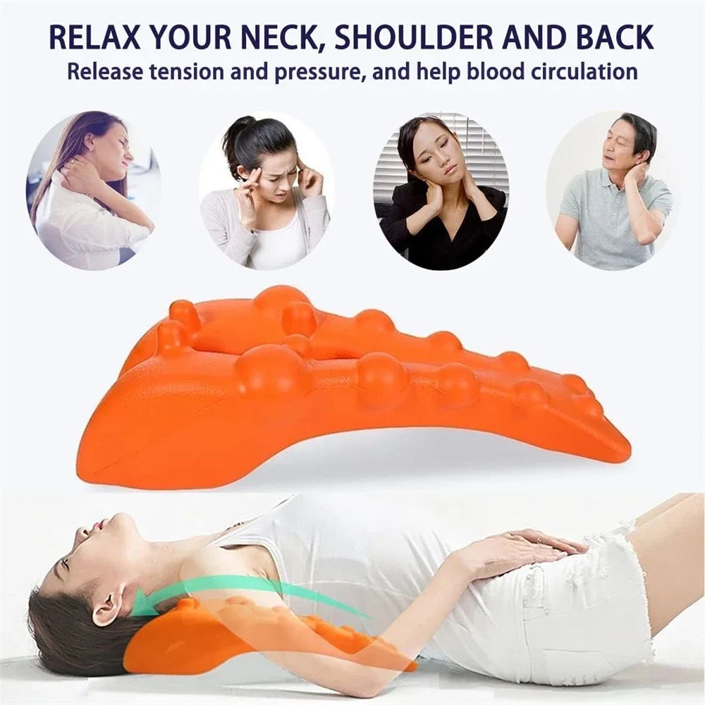 Use the JB Muscle™ Cervical Traction Device Back Stretcher Massager from JB Muscle to relax your neck, shoulder, and back.