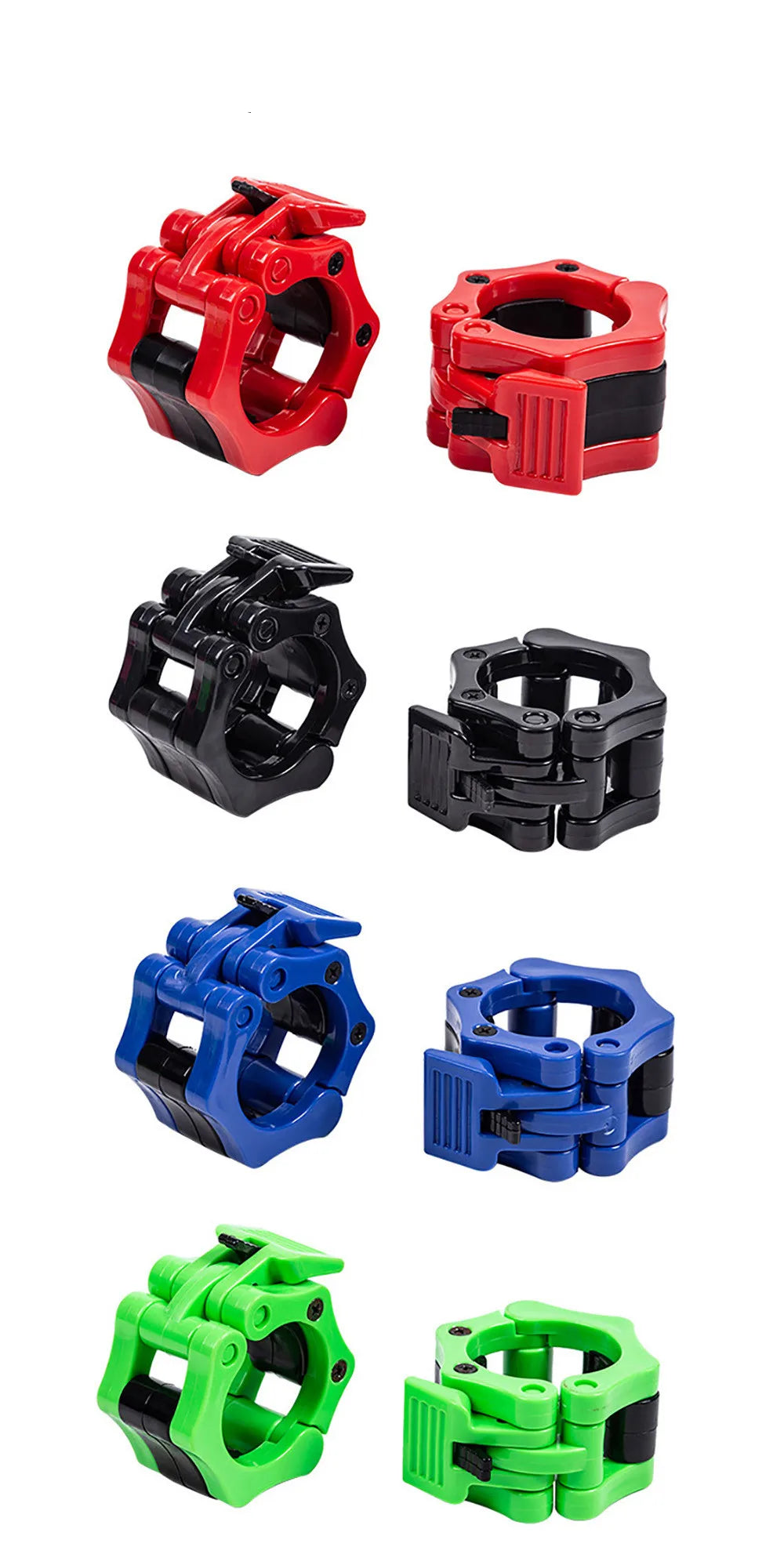 Pair of Barbell Collars Locking Clips for 25mm & 50mm Bars – JB-Muscle™ Quick-Release Dumbbell & Barbell Clamps for Secure Weight Lifting, Bodybuilding & Powerlifting Safety