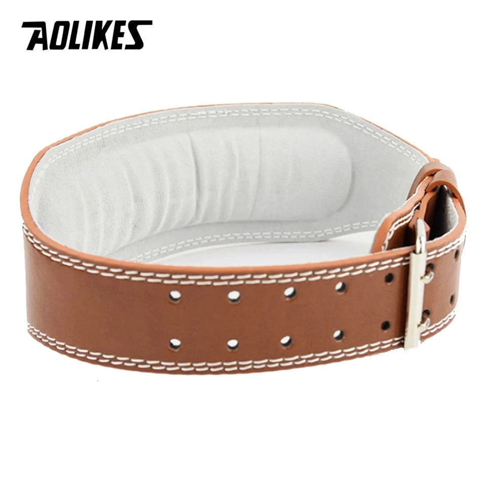 AOLIKES Wide Weightlifting Belt for Back Support & Core Stability – JB-Muscle™ Leather Powerlifting Belt for Bodybuilding, Strength Training & Gym Performance