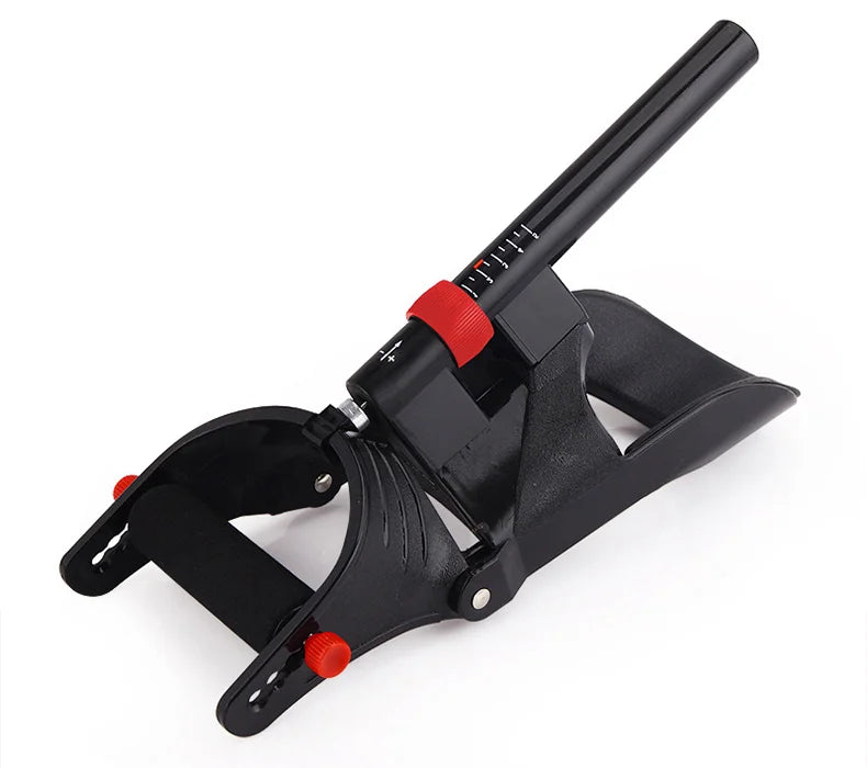 The JB Muscle Hand Grip Exerciser is an adjustable anti-slip grip trainer for forearm strength, wrist power, and arm training—ideal for home, gym & sports athletes. Doubles as a red and black handheld tool with clamp mechanism and angle guide.