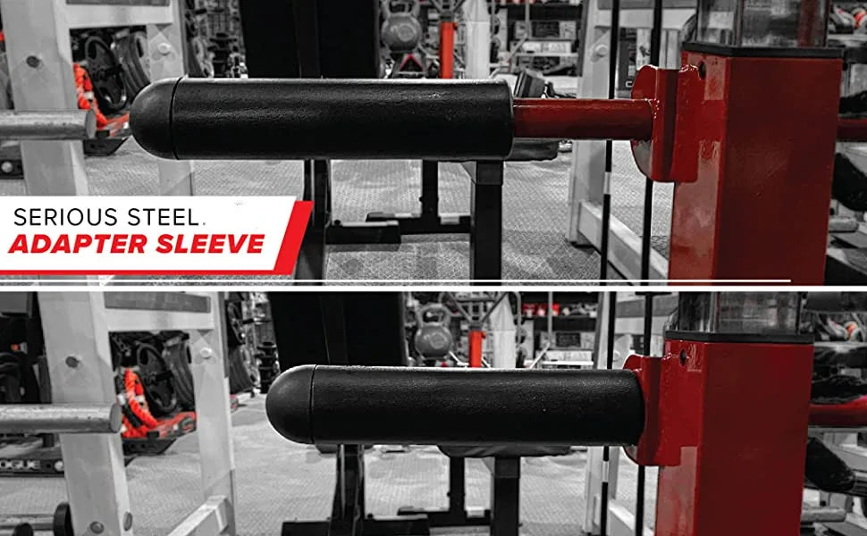 JB-Muscle™ Olympic Barbell Adapter Sleeves 25mm to 50mm – Convert Standard Bars & Weight Posts to Olympic Size | Secure Nylon Fit, Hex Bolt Lock, Heavy-Duty Gym Upgrade for Barbells & Machines