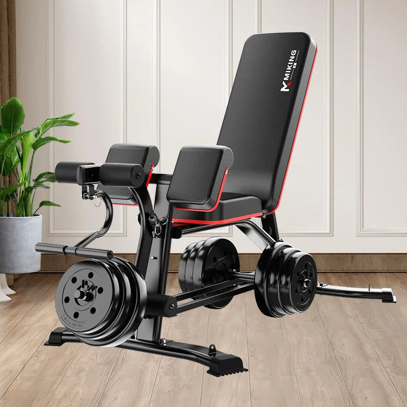 JB Muscle™ Ultimate Home Gym Equipment: Preacher Curl & Leg Extension Weight Bench by JB Muscle