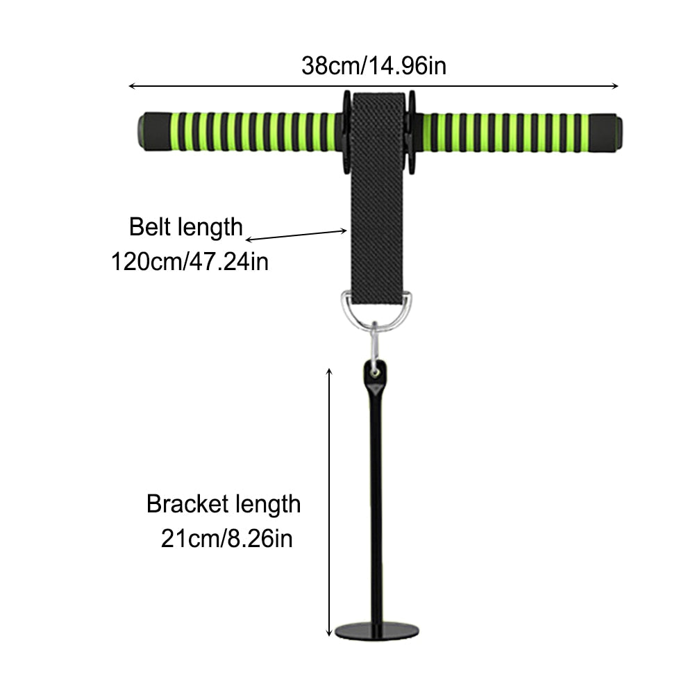 A green and black JB Muscle™ Wrist Forearm Exerciser: Arm Strength Trainer with measurements.