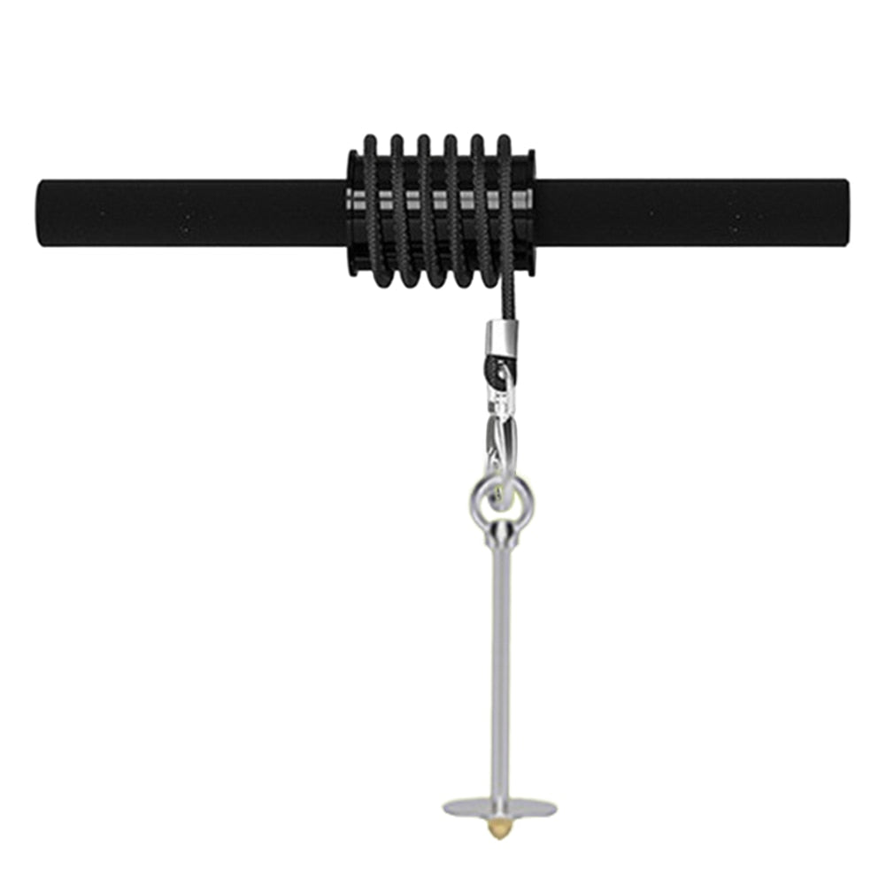 A black JB Muscle™ Wrist Forearm Exerciser: Arm Strength Trainer with a hook attached to it.