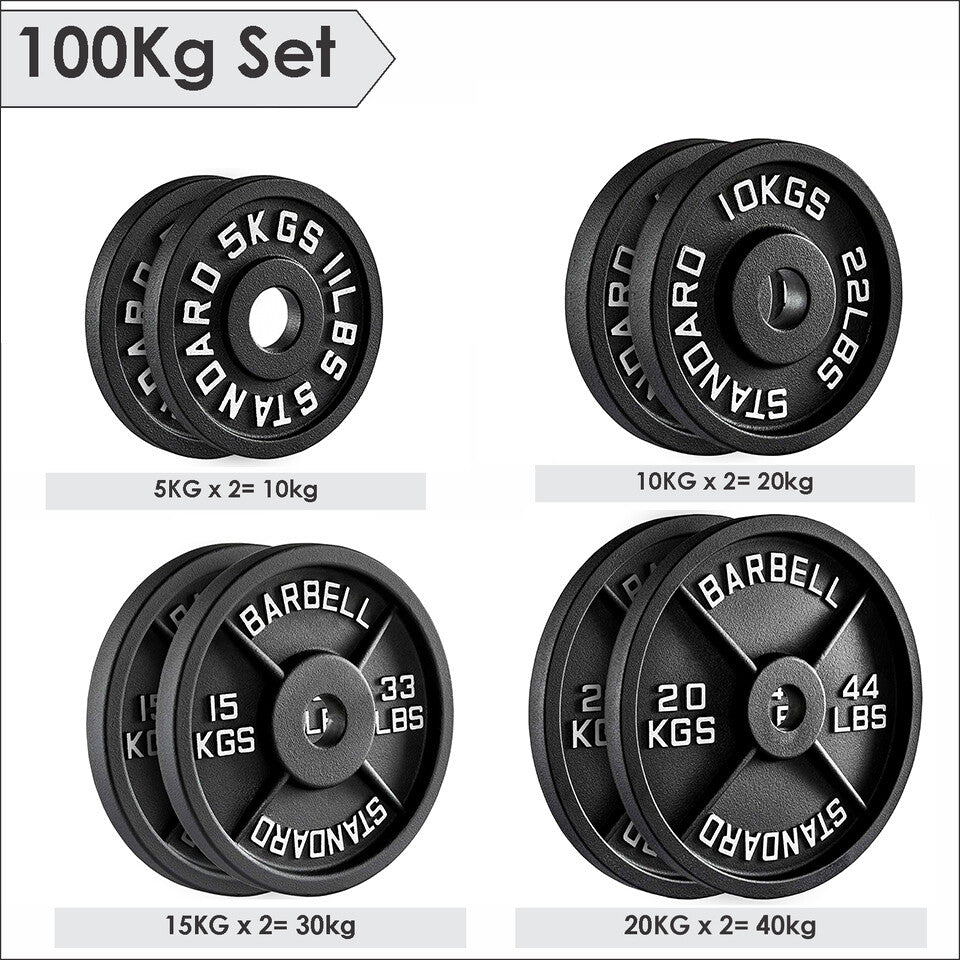 JB-Muscle™ Cast Iron Olympic Weight Plates 2” – Heavy-Duty Barbell & Dumbbell Discs for Strength Training, Home & Gym Workouts (2.5kg–25kg)