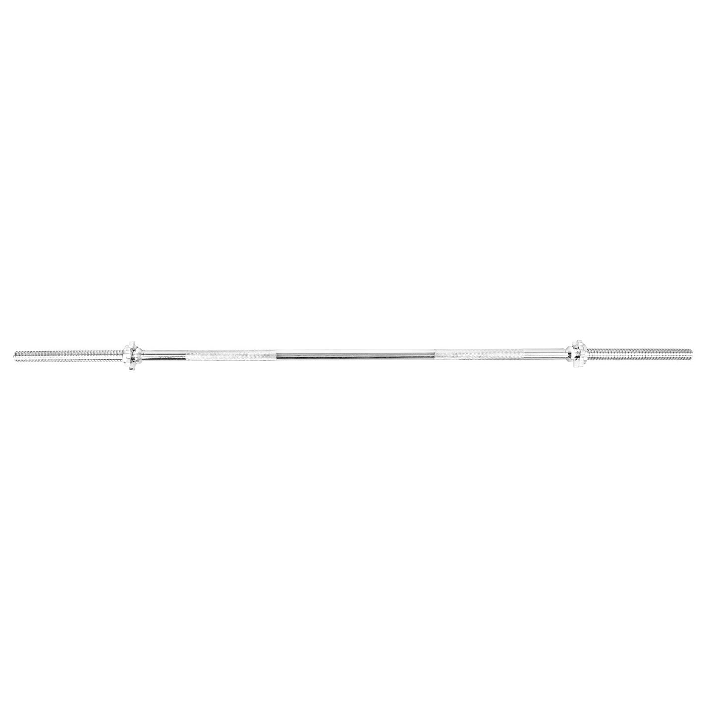 JB‑Muscle Standard 1″ Barbell with Spinlock Collars – 4 ft, 5 ft, 6 ft & 7 ft Chrome Gym Bar | Home Gym Friendly