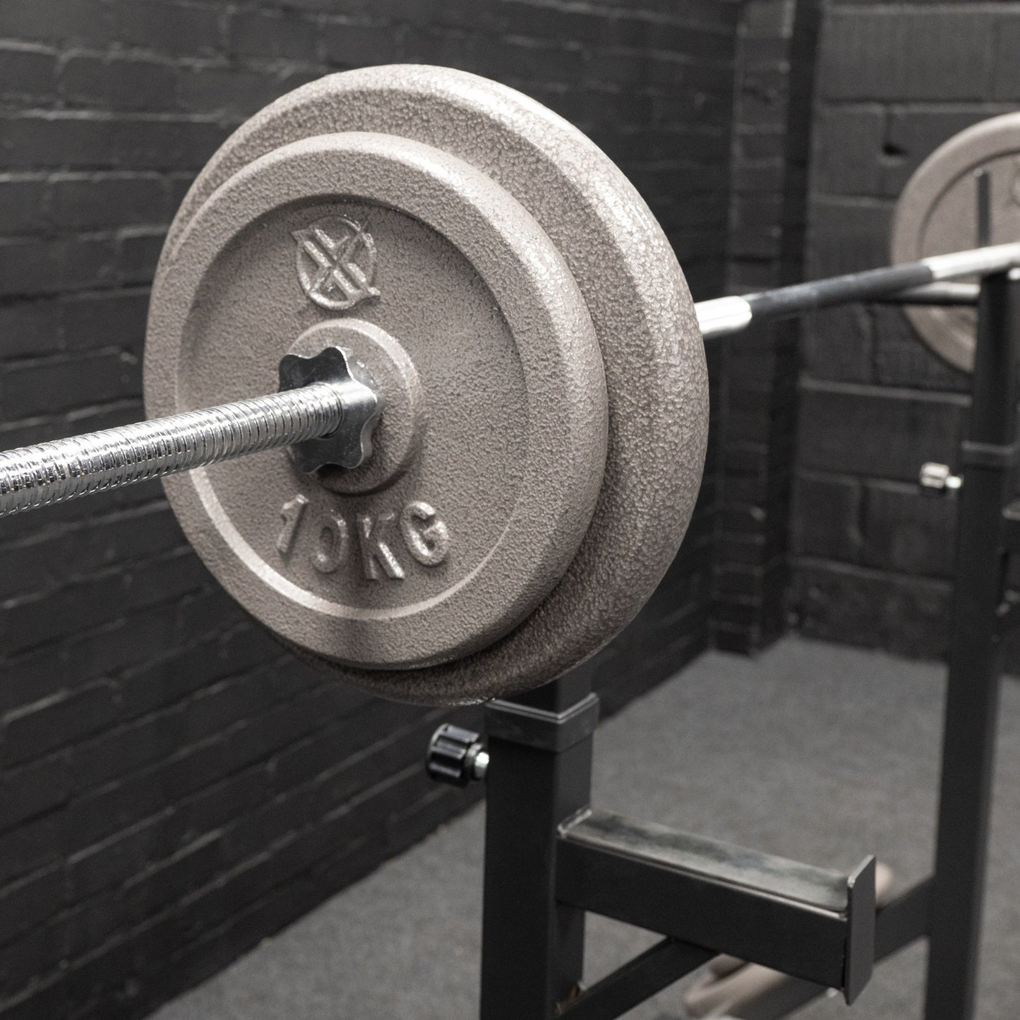 JB‑Muscle Standard 1″ Barbell with Spinlock Collars – 4 ft, 5 ft, 6 ft & 7 ft Chrome Gym Bar | Home Gym Friendly