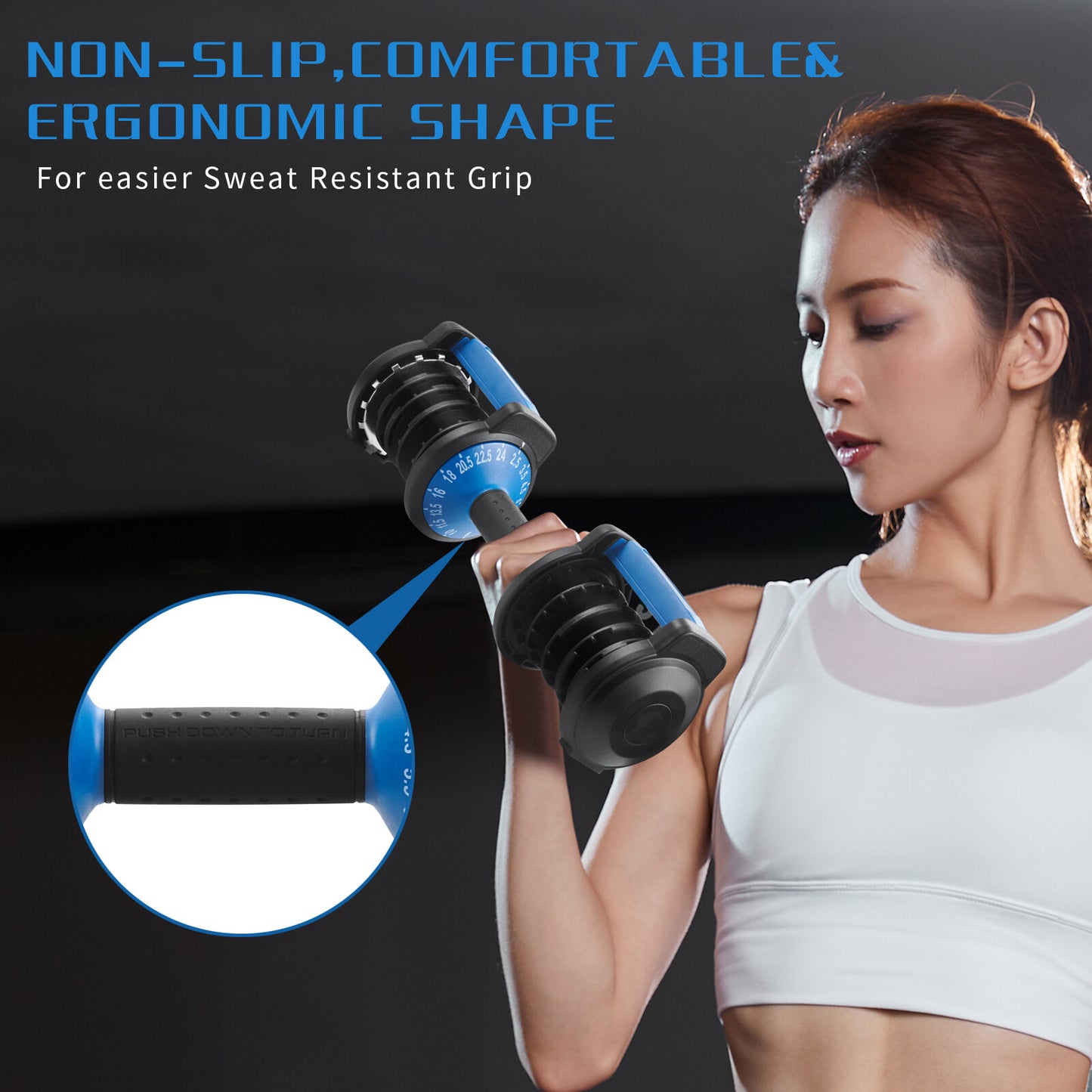 JB-Muscle™ Adjustable Dumbbells Set 24KG / 40KG – Instant Weight Change Home Gym Fitness Equipment for Strength, Fat Loss & Muscle Building Workouts