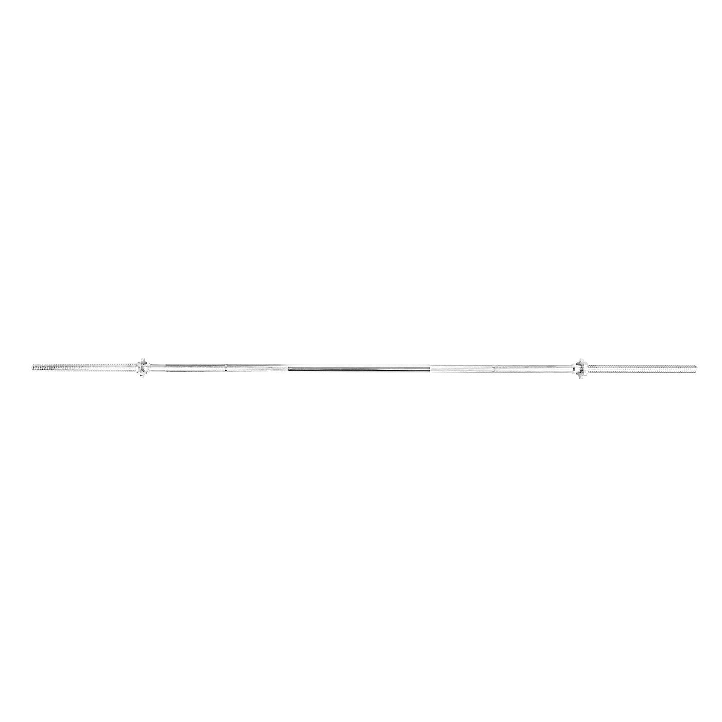 JB‑Muscle Standard 1″ Barbell with Spinlock Collars – 4 ft, 5 ft, 6 ft & 7 ft Chrome Gym Bar | Home Gym Friendly