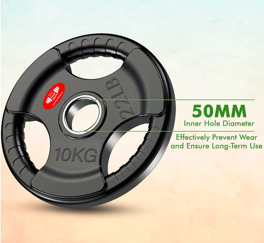 JB-Muscle™ Olympic Weight Plates Set – Cast Iron & Rubber-Coated Discs for Home & Commercial Gyms, Strength Training, Powerlifting & Bodybuilding